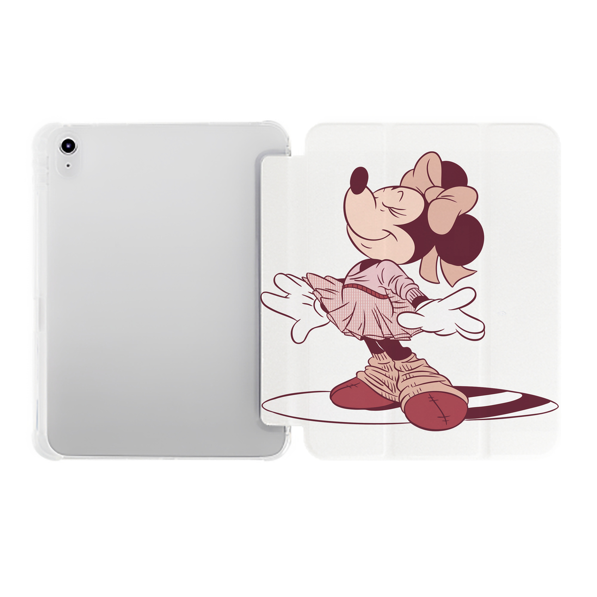 （画像用） ミッキーマウス Mickey Mouse IPad ケース ペン収納付き 三つ折りスタンド PUレザー×シリコン 対応機種9.5/10.5/10.9インチ